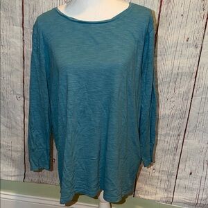Chico's Blue Long Sleeve Top